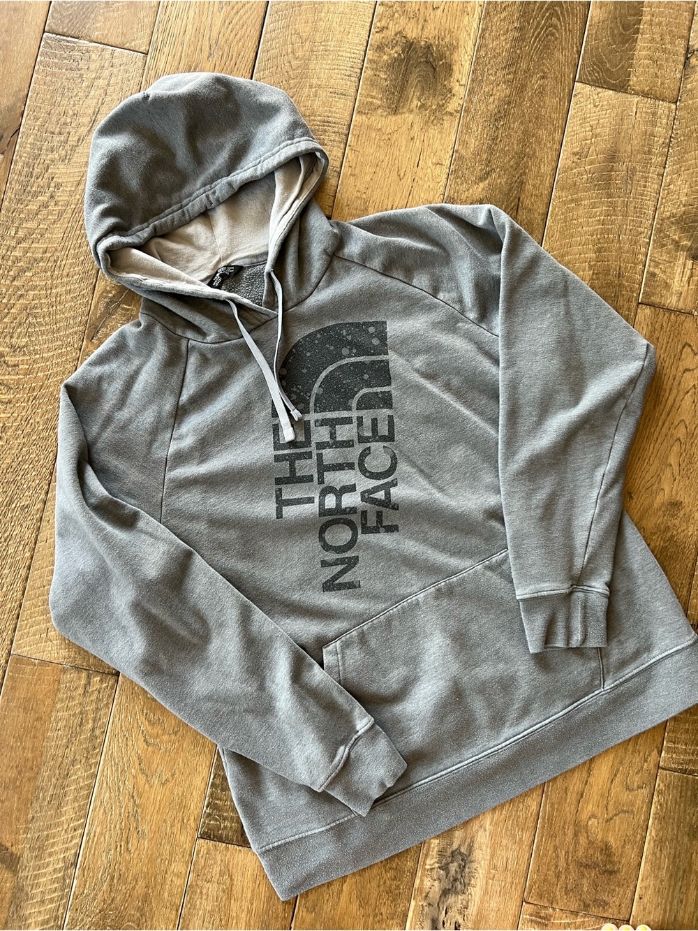 The North Face Men's Heather Gray Pullover Hoodie with Logo